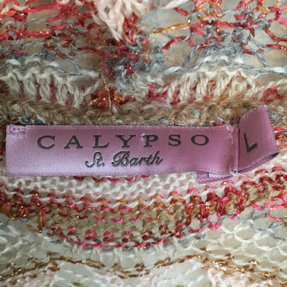 Calypso St. Barth Zigzag Cardigan in Earth Tones - Picture 2 of 8